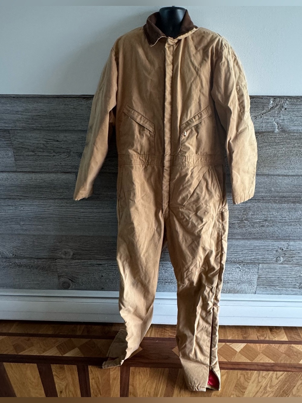 Vintage Walls Zero-Zone Insulated Coveralls Men’s Large Tall Tan Workwear